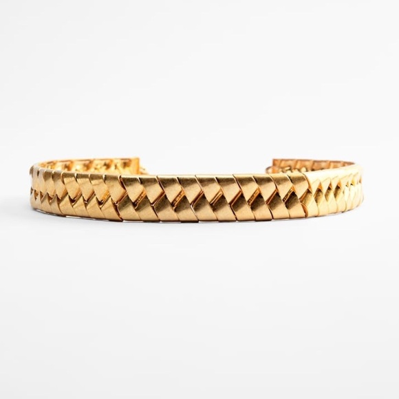 🌹NWT. Zara Golden Metallic Braided Belt. Size 32. - Picture 3 of 5